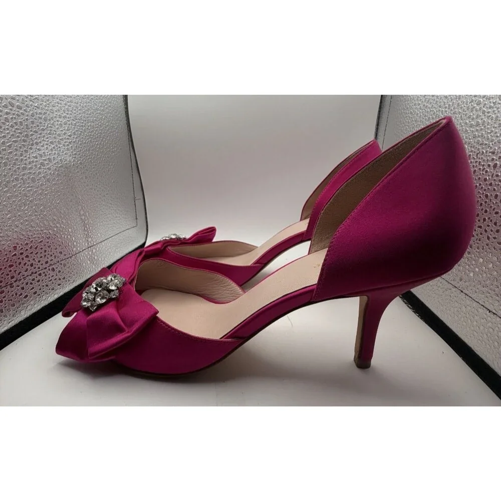 🎀👠 Kate Spade Pink Heels w/ Bow | Women's Size 9M | Elegant Designer Pumps 💖✨